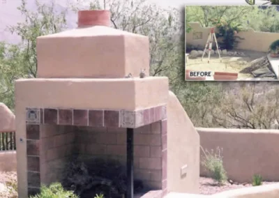 Adobe Fireplace Closeup Design