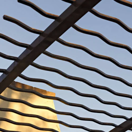  Close Up Of Decorative Shade Trellis Casting Shadows On Wall
