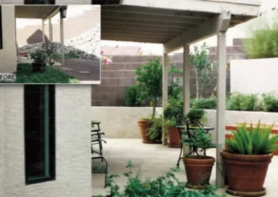 Covered Patio Potted Plants