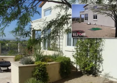Modern Home Sideyard Landscape