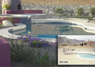 Poolside Colorful Landscape Design