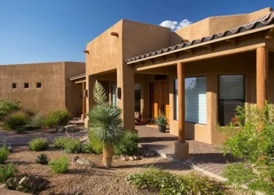 Tucson Adobe Home With Native Desert Landscaping