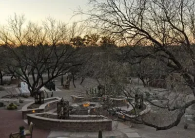 Tucson Desert Backyard With Fire Pit And Seating Area