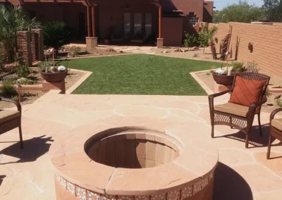 Backyard Firepit Lawn Patio