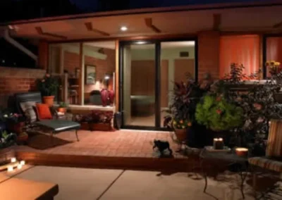 Backyard Patio Night Lighting Modern