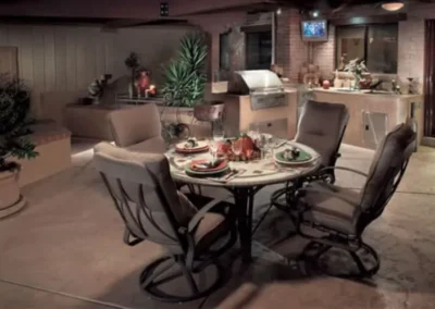 Covered Patio Outdoor Kitchen Lighting