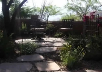 Desert Garden Stone Path Seating