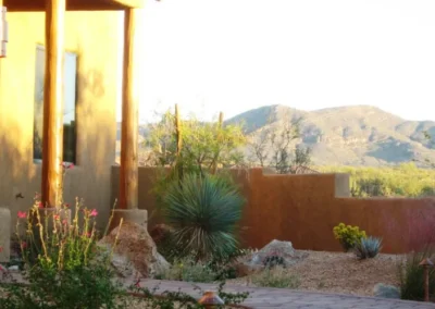 Desert Home Entry Landscape Mountain View