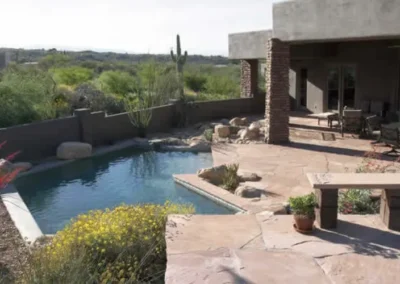 Desert Poolside Patio Natural Stone