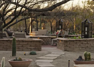 Desert Yard Firepit Seating