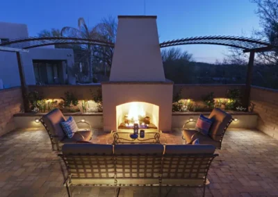 Dusk Patio Fireplace