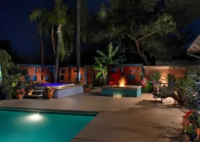 Luxury Desert Backyard Pool Firepit