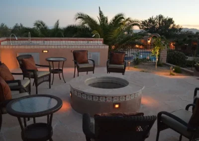 Patio Firepit Dusk Seating