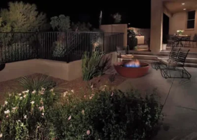 Patio Firepit Landscape Lighting