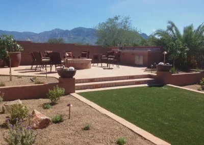 Raised Patio Firepit Mountain View