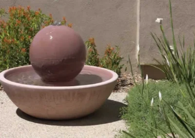 Spherical Stone Garden Fountain Water Feature