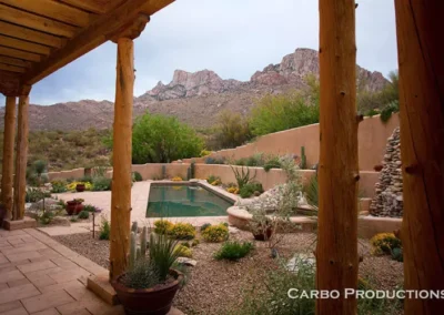 Sw Desert Backyard Pool View Mountains